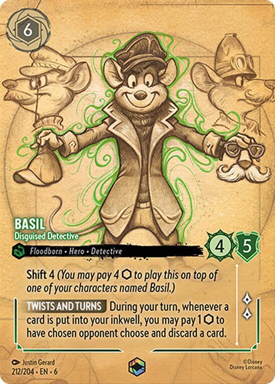 Basil Disguised Detective Enchanted 212/204 carta