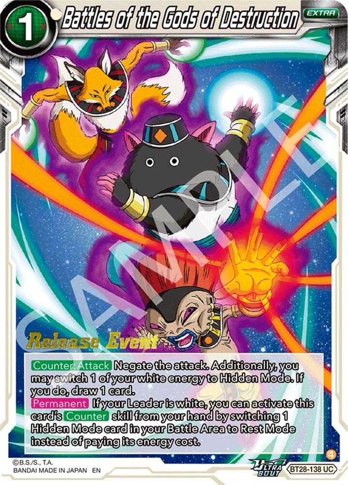 Battles of the Gods of Destruction BT28-138 card
