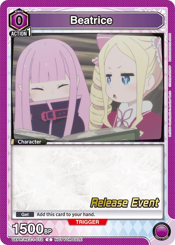 Beatrice 072 UEPR/REZ-1-072 card