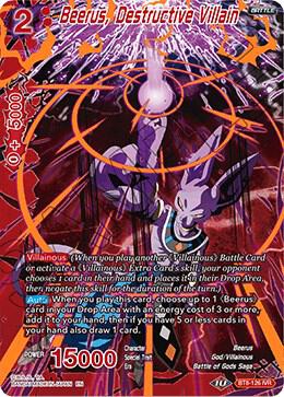 Beerus Destructive Villain BT8-126 carta