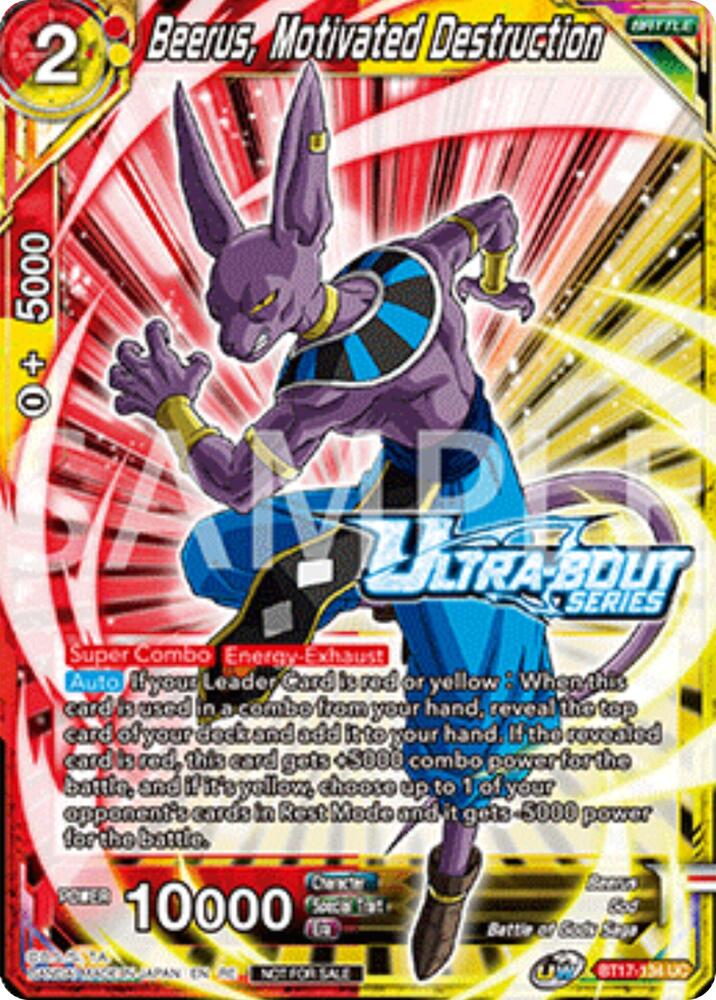 Beerus Motivated Destruction Event Pack 17 BT17-134
