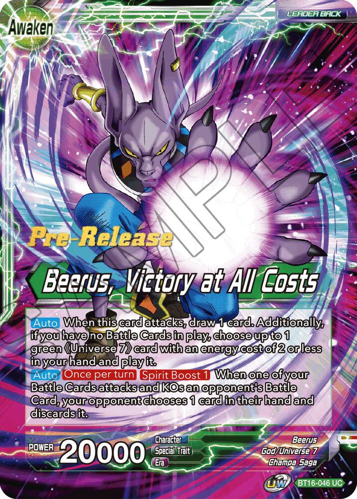 Beerus Victory at All Costs BT16-046