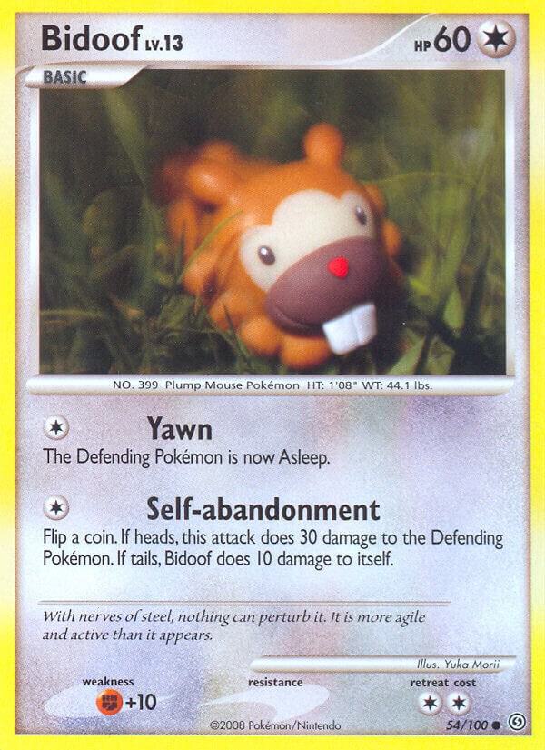 Bidoof 54/100 card