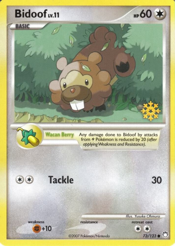 Bidoof 73 123 073/123 card