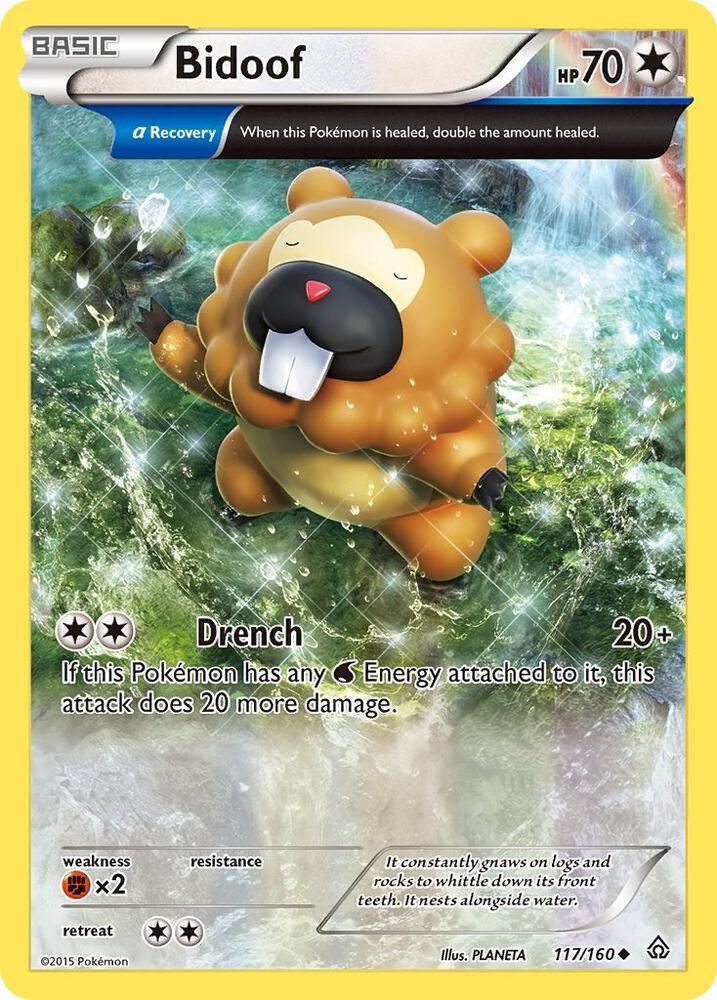 Bidoof Alpha 117/160 card