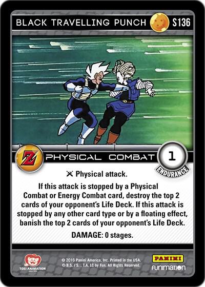 Black Travelling Punch S136 card