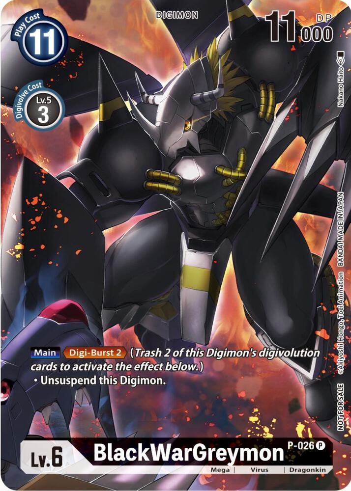 BlackWarGreymon P 026 Winner Pack Across Time P-026 P card