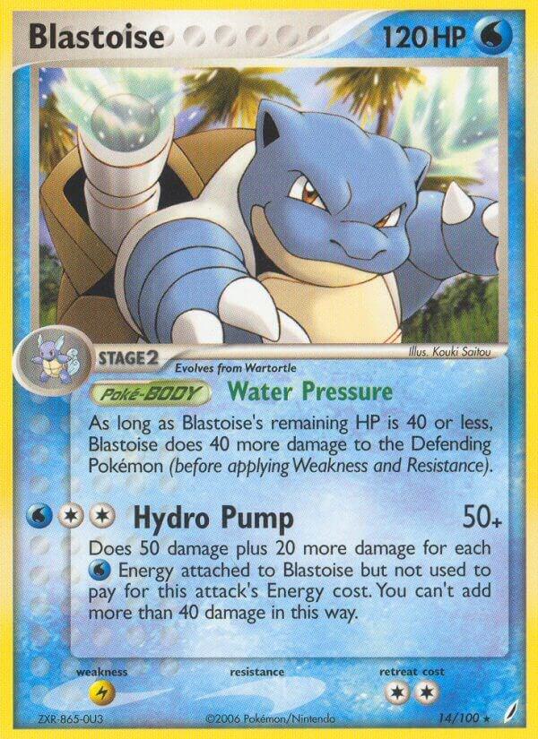 Blastoise 14/100 card