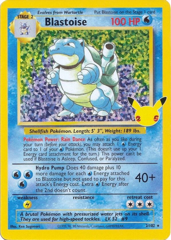 Blastoise 2/102 card