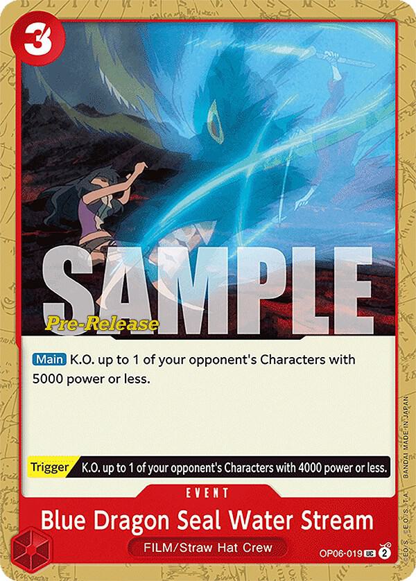 Blue Dragon Seal Water Stream OP06-019