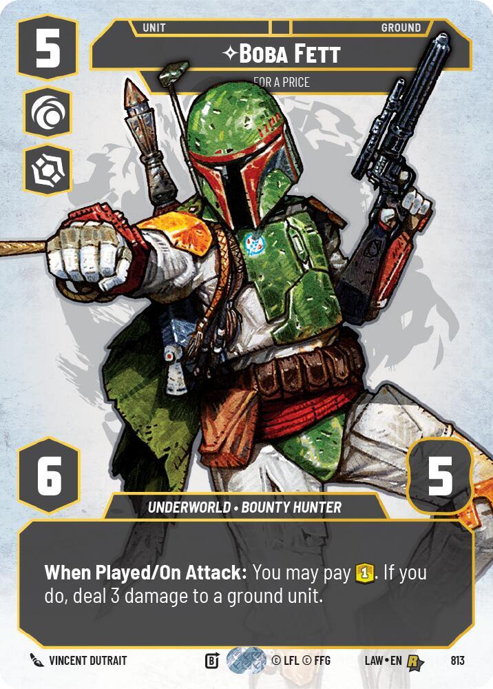 Boba Fett For a Price Prestige 813 card