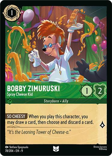 Bobby Zimuruski Spray Cheese Kid 78/204 card