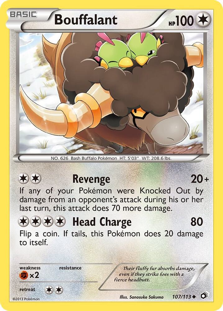 Bouffalant 107/113 card