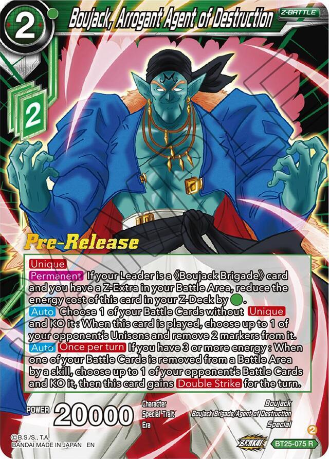Boujack Arrogant Agent of Destruction BT25-075 carta