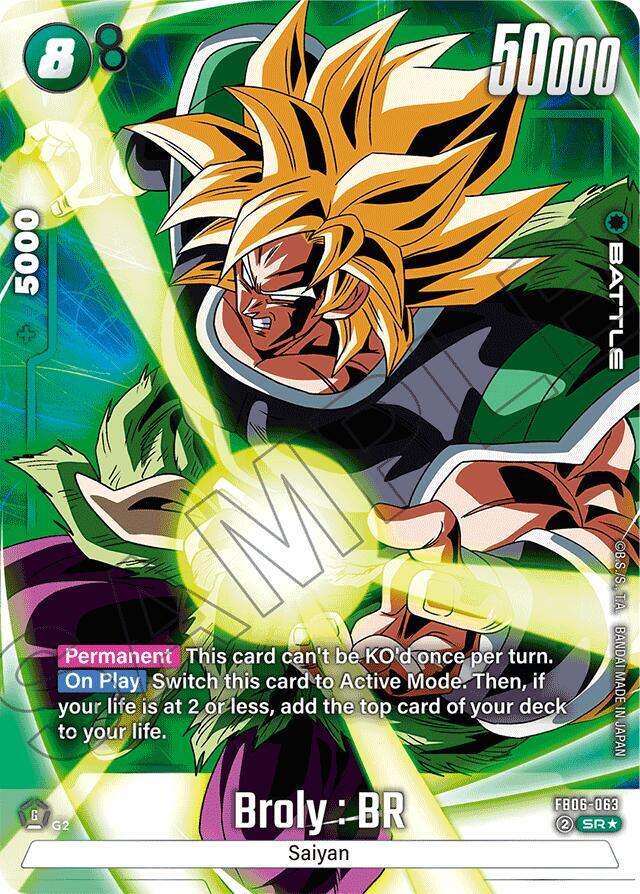 Broly BR FB06 063 Alternate Art card