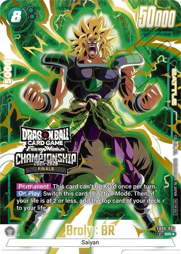 Broly BR FB06 063 Championship 2025 2026 Finals