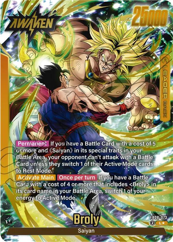 Broly FB08 073 Alternate Art card