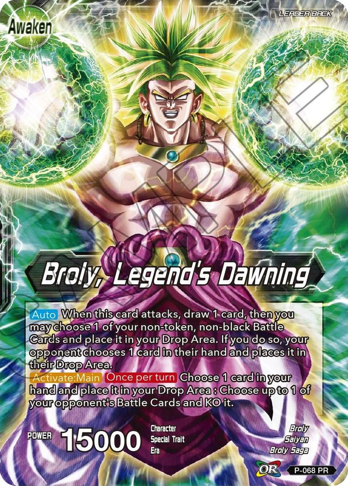 Broly Legends Dawning Gold Stamped P-068