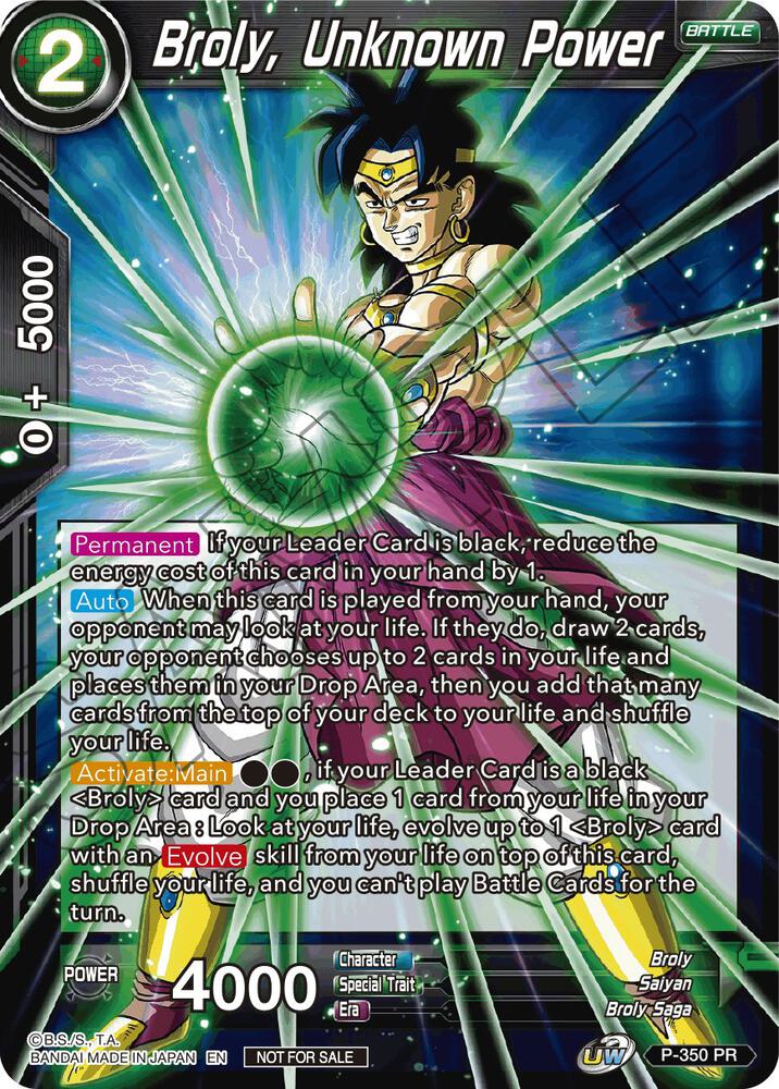 Broly Unknown Power P-350 carta