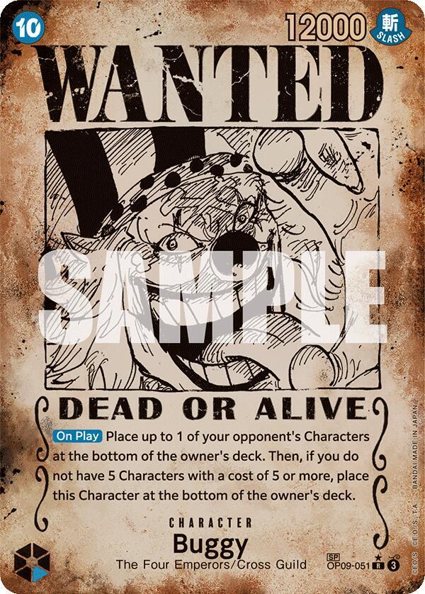 Buggy 051 Wanted Poster OP09-051 carta