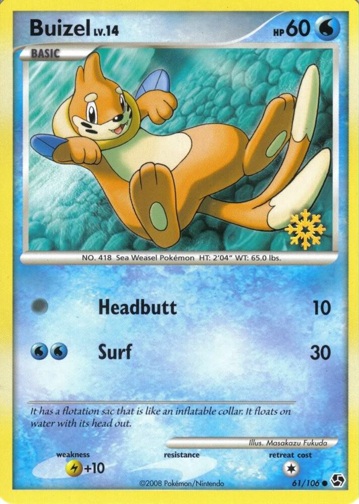 Buizel 61 106 061/106 card