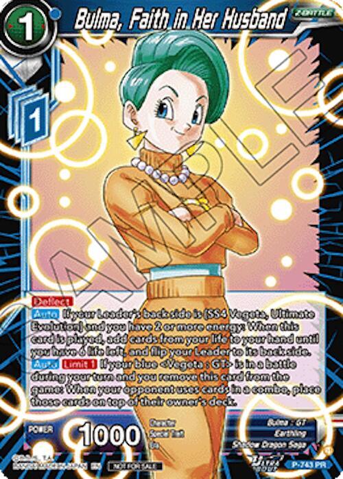 Bulma Faith in Her Husband Ultra Bout Series Tournament Pack Vol3 P-743 card