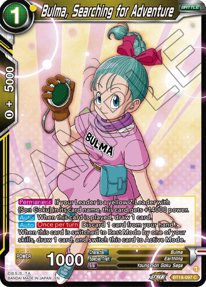 Bulma Searching for Adventure BT18-097