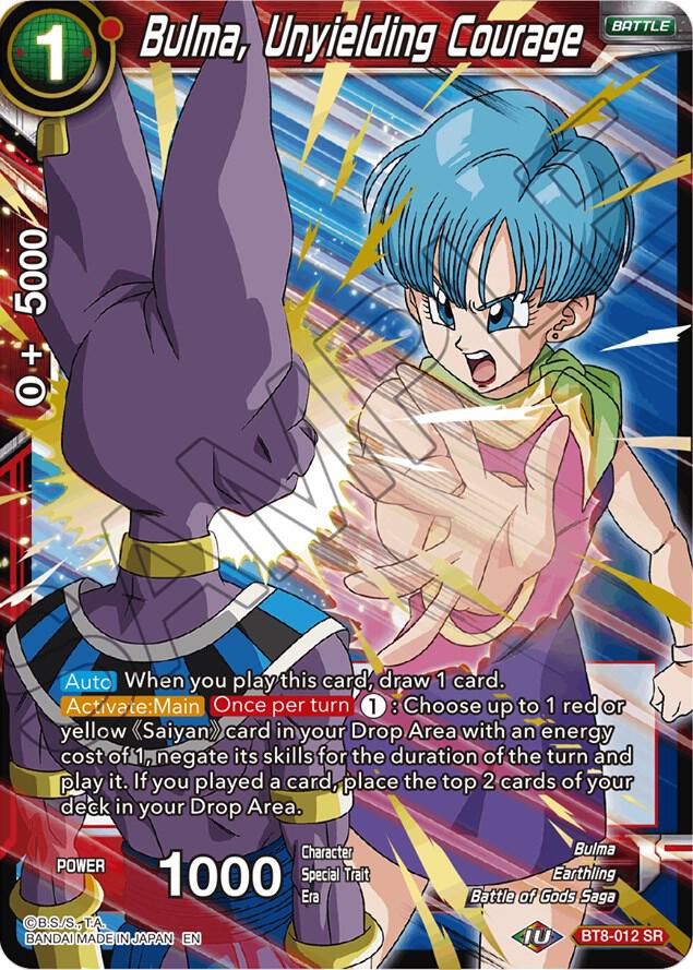 Bulma Unyielding Courage BT8-012 carta