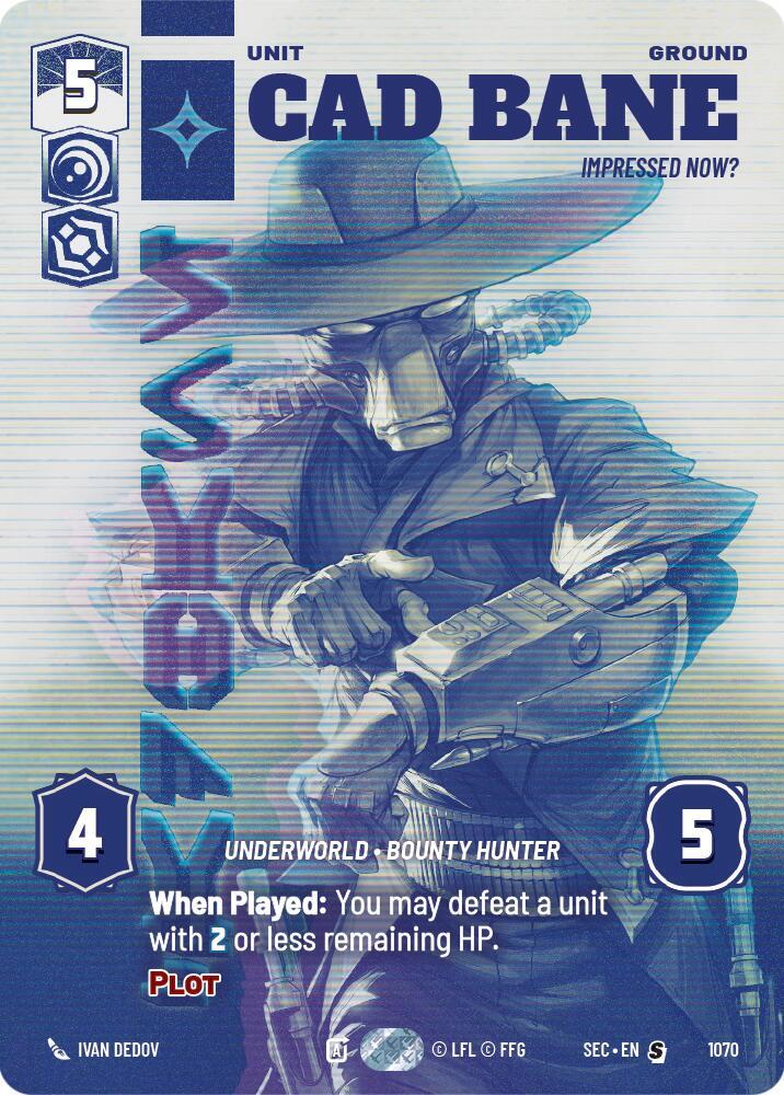 Cad Bane Impressed Now Prestige 1070 card