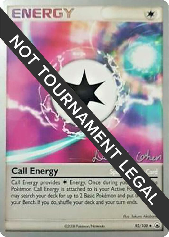 Call Energy 2009 David Cohen 92/100 card