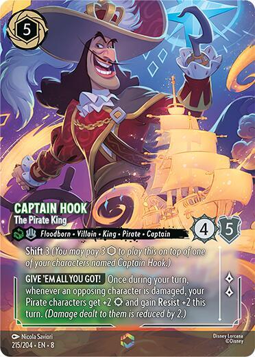 Captain Hook The Pirate King Enchanted 215/204 card