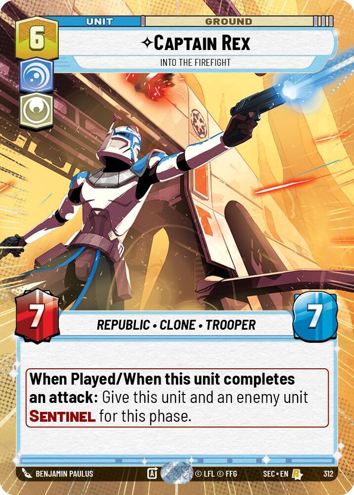 Captain Rex Into the Firefight Hyperspace 312 card