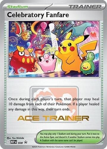 Celebratory Fanfare Ace Trainer 028 card