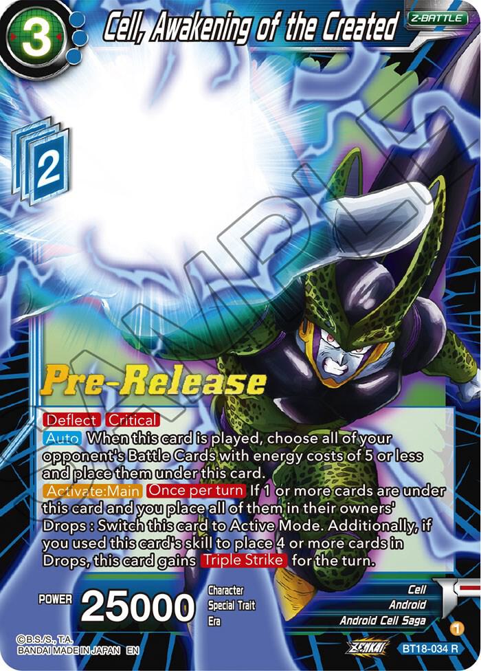 Cell Awakening of the Created BT18-034 card