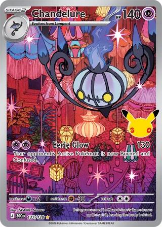 Chandelure 137/128 card