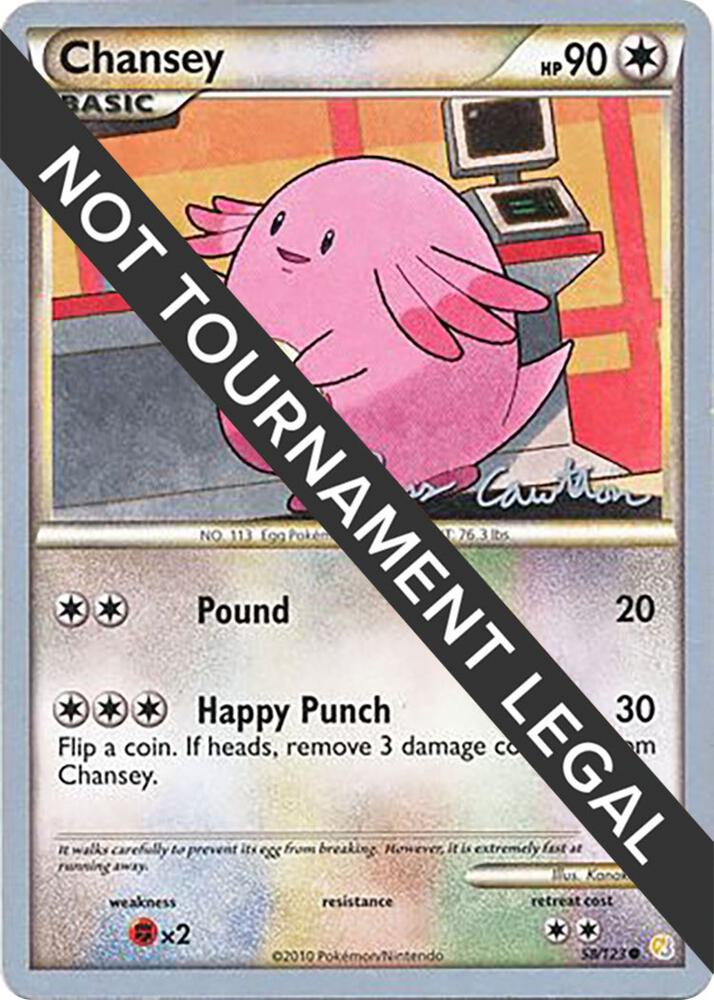 Chansey 2011 Ross Cawthon 58/123 card