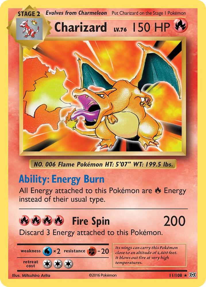 Charizard 11/108 card