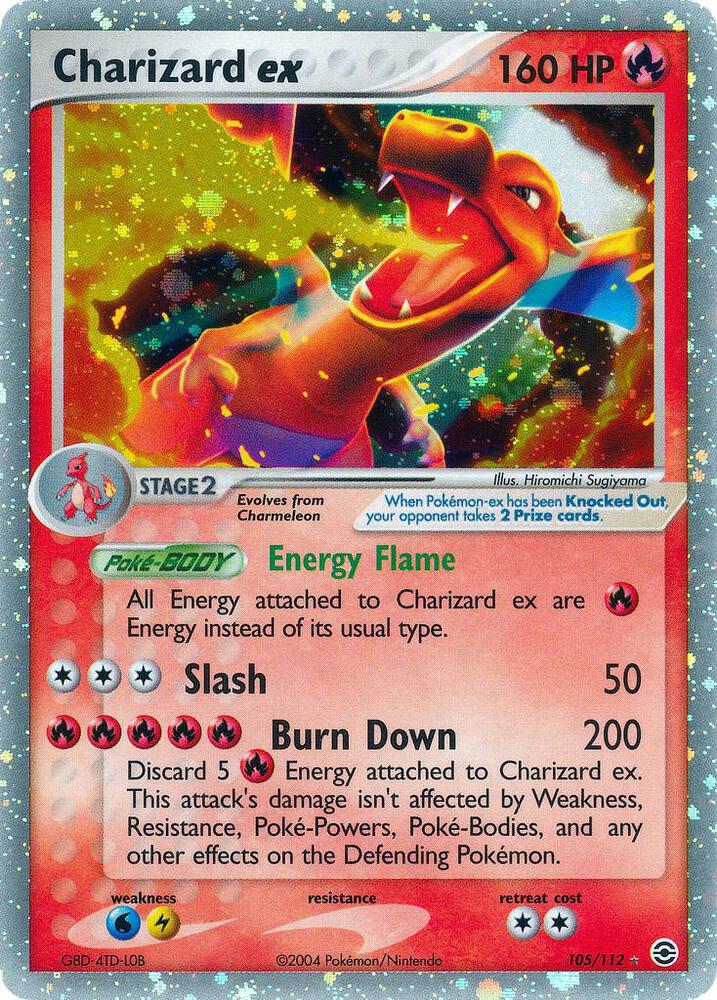 Charizard EX 105/112 card