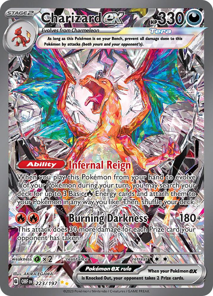 Charizard ex 223/197 card
