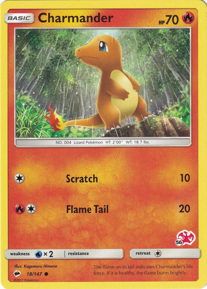 Charmander 18 147 56 Charizard Stamped 018/147