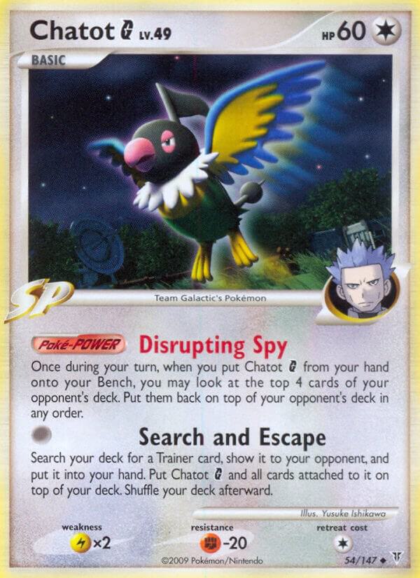 Chatot G 54 card