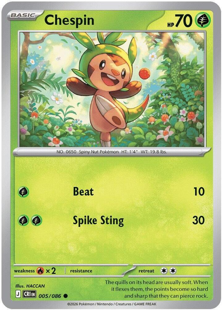 Chespin 005/086 card