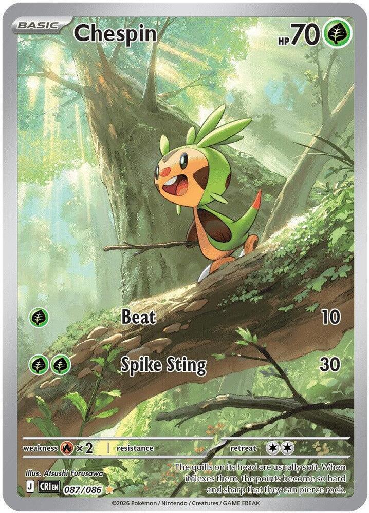 Chespin 087 086 card