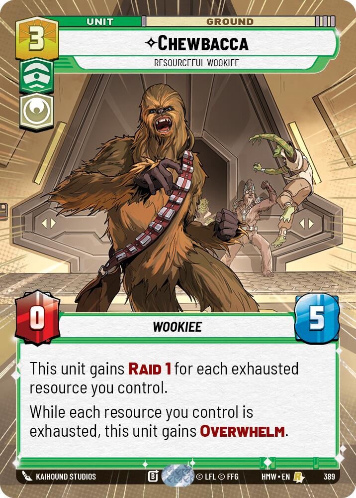 Chewbacca Resourceful Wookiee Hyperspace 389 card