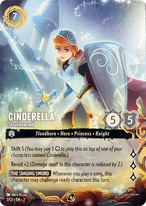 Cinderella Stouthearted 3 card