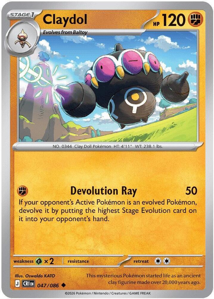 Claydol 047/086 card