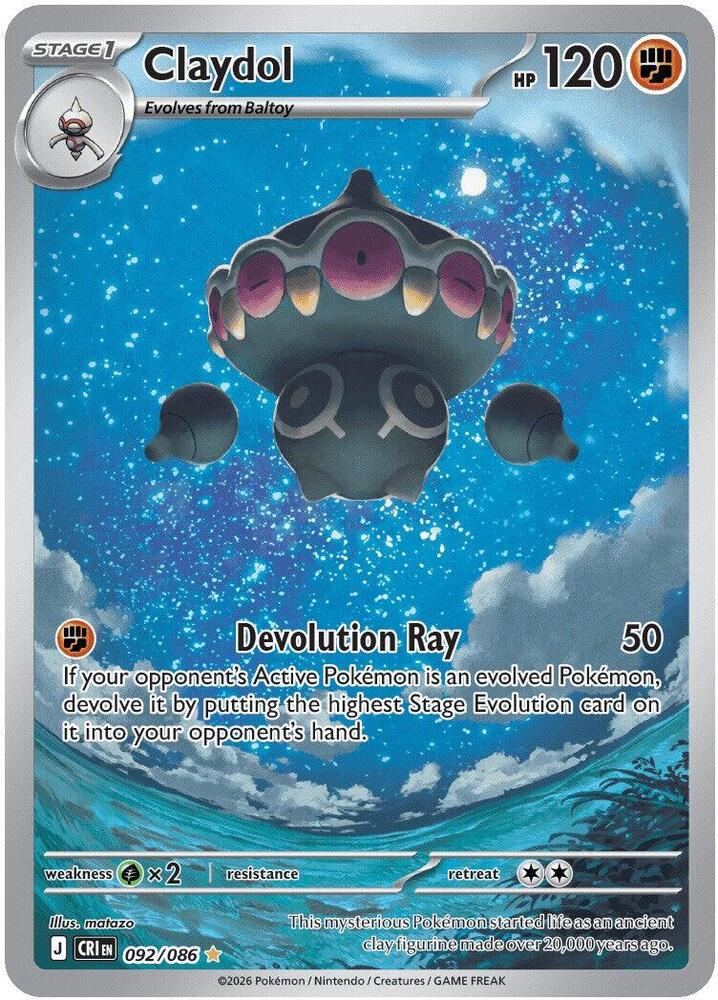 Claydol 092/086 card