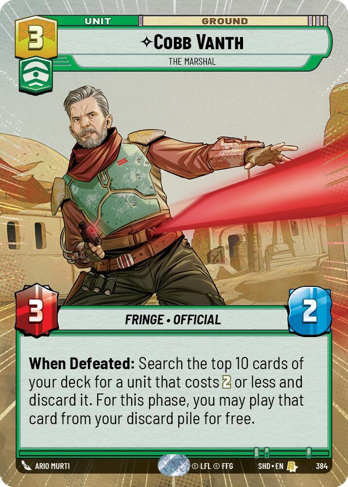 Cobb Vanth The Marshal Hyperspace 384 card