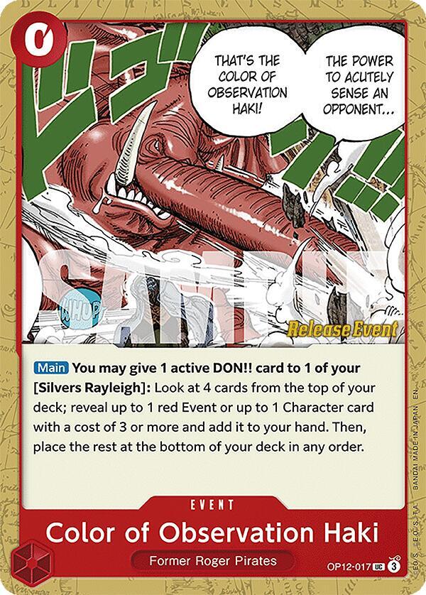 Color of Observation Haki OP12-017 card