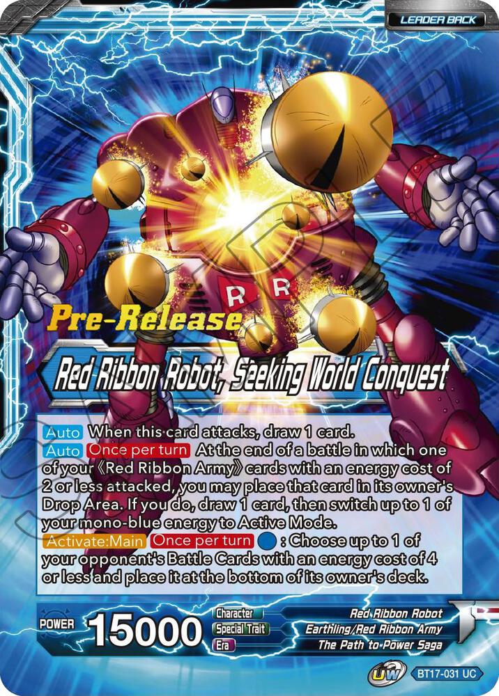 Commander Red Ribbon Robot Seeking World Conquest BT17-031 carta
